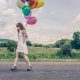 Girl with balloons
